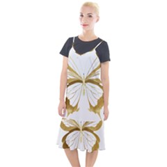 Simulated Gold Leaf Gilded Butterfly Camis Fishtail Dress by essentialimage