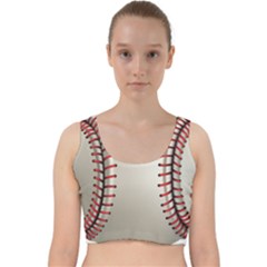 Baseball Velvet Racer Back Crop Top by Ket1n9