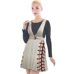 Baseball Plunge Pinafore Velour Dress by Ket1n9