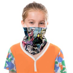 Vintage Horror Collage Pattern Face Covering Bandana (kids) by Ket1n9