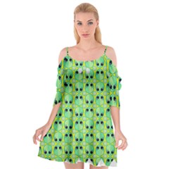 Alien Pattern- Cutout Spaghetti Strap Chiffon Dress by Ket1n9