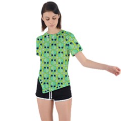 Alien Pattern- Asymmetrical Short Sleeve Sports T-shirt by Ket1n9