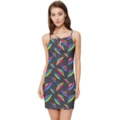 Alien Patterns Vector Graphic Summer Tie Front Dress by Ket1n9