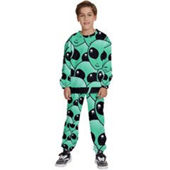 Art Alien Pattern Kids  Sweatshirt Set by Ket1n9