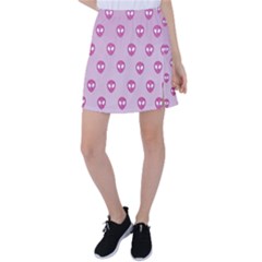 Alien Pattern Pink Tennis Skirt by Ket1n9