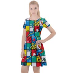 Snakes And Ladders Cap Sleeve Velour Dress  by Ket1n9