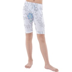 Traditional Art Batik Flower Pattern Kids  Mid Length Swim Shorts by Ket1n9