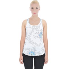 Traditional Art Batik Flower Pattern Piece Up Tank Top by Ket1n9