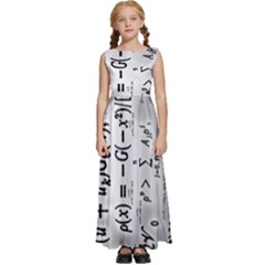 Science Formulas Kids  Satin Sleeveless Maxi Dress by Ket1n9