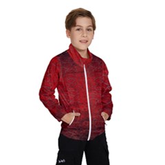 Red Grunge Texture Black Gradient Kids  Windbreaker by Ket1n9