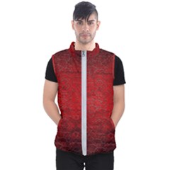 Red Grunge Texture Black Gradient Men s Puffer Vest by Ket1n9