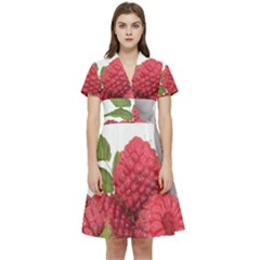 Fruit Healthy Vitamin Vegan Short Sleeve Waist Detail Dress by Ket1n9