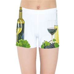 White Wine Red Wine The Bottle Kids  Sports Shorts by Ket1n9