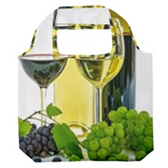 White Wine Red Wine The Bottle Premium Foldable Grocery Recycle Bag by Ket1n9