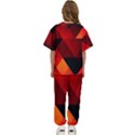 Abstract Triangle Wallpaper Kids  T-Shirt and Pants Sports Set View4