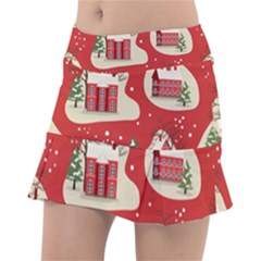 Christmas New Year Seamless Pattern Classic Tennis Skirt by Ket1n9