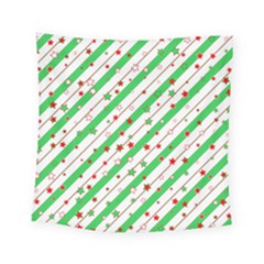 Christmas Paper Stars Pattern Texture Background Colorful Colors Seamless Square Tapestry (small) by Ket1n9