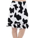 Animal Print Black And White Black Fishtail Chiffon Skirt View1