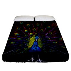 Beautiful Peacock Feather Fitted Sheet (california King Size) by Ket1n9