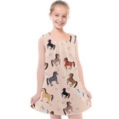 Horses For Courses Pattern Kids  Cross Back Dress by Ket1n9