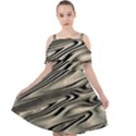 Alien Planet Surface Cut Out Shoulders Chiffon Dress View1