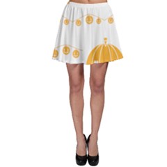 Pumpkin Halloween Deco Garland Skater Skirt by Ket1n9