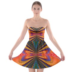 Casanova Abstract Art-colors Cool Druffix Flower Freaky Trippy Strapless Bra Top Dress by Ket1n9