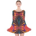 Casanova Abstract Art-colors Cool Druffix Flower Freaky Trippy Long Sleeve Velvet Skater Dress View1