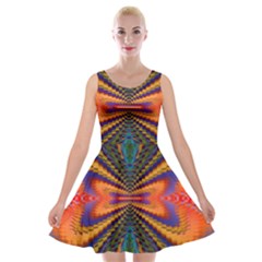 Casanova Abstract Art-colors Cool Druffix Flower Freaky Trippy Velvet Skater Dress by Ket1n9