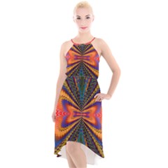 Casanova Abstract Art-colors Cool Druffix Flower Freaky Trippy High-low Halter Chiffon Dress  by Ket1n9