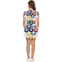 Racked Billiard Pool Balls V-Neck High Waist Chiffon Mini Dress View4