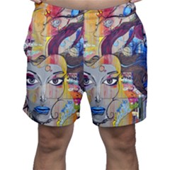 Graffiti Mural Street Art Painting Men s Shorts by Ket1n9