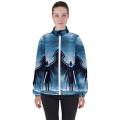 Rising Angel Fantasy Women s High Neck Windbreaker by Ket1n9