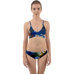 Marine Fishes Wrap Around Bikini Set by Ket1n9