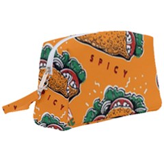 Seamless Pattern With Taco Wristlet Pouch Bag (large) by Ket1n9