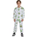 Cute Seamless Pattern With Avocado Lovers Kids  Sweatshirt set View1