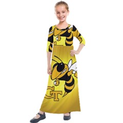 Georgia Institute Of Technology Ga Tech Kids  Quarter Sleeve Maxi Dress by Ket1n9