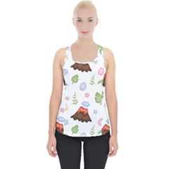 Cute Palm Volcano Seamless Pattern Piece Up Tank Top by Ket1n9