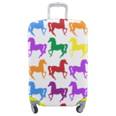 Colorful Horse Background Wallpaper Luggage Cover (medium) by Hannah976