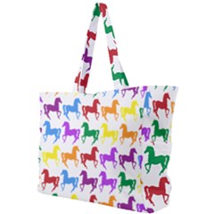 Colorful Horse Background Wallpaper Simple Shoulder Bag by Hannah976