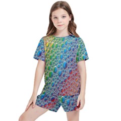 Bubbles Rainbow Colourful Colors Kids  T-shirt And Sports Shorts Set by Hannah976