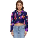 Space Patterns Women s Lightweight Cropped Hoodie View1