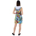 Comic Elements Colorful Seamless Pattern Racer Back Hoodie Dress View2