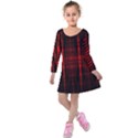 Black And Red Backgrounds Kids  Long Sleeve Velvet Dress View1