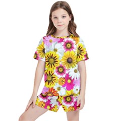 Flowers Blossom Bloom Nature Plant Kids  T-shirt And Sports Shorts Set by Hannah976