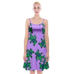 Grateful Dead Bears Spaghetti Strap Velvet Dress by Cendanart