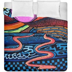 Grateful Dead Wallpaper Duvet Cover Double Side (king Size) by Cendanart