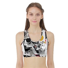 You Wanna Know The Real Me? Sports Bra With Border by essentialimage