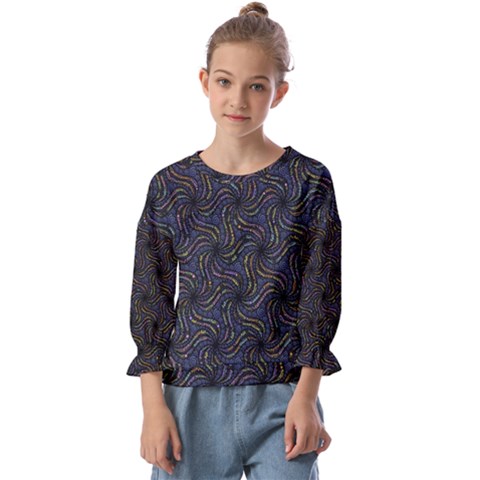 Do Be Action Stillness Doing Kids  Cuff Sleeve Top by Paksenen