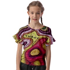 Chaos Unknown Unfamiliar Strange Kids  Cut Out Flutter Sleeves by Paksenen